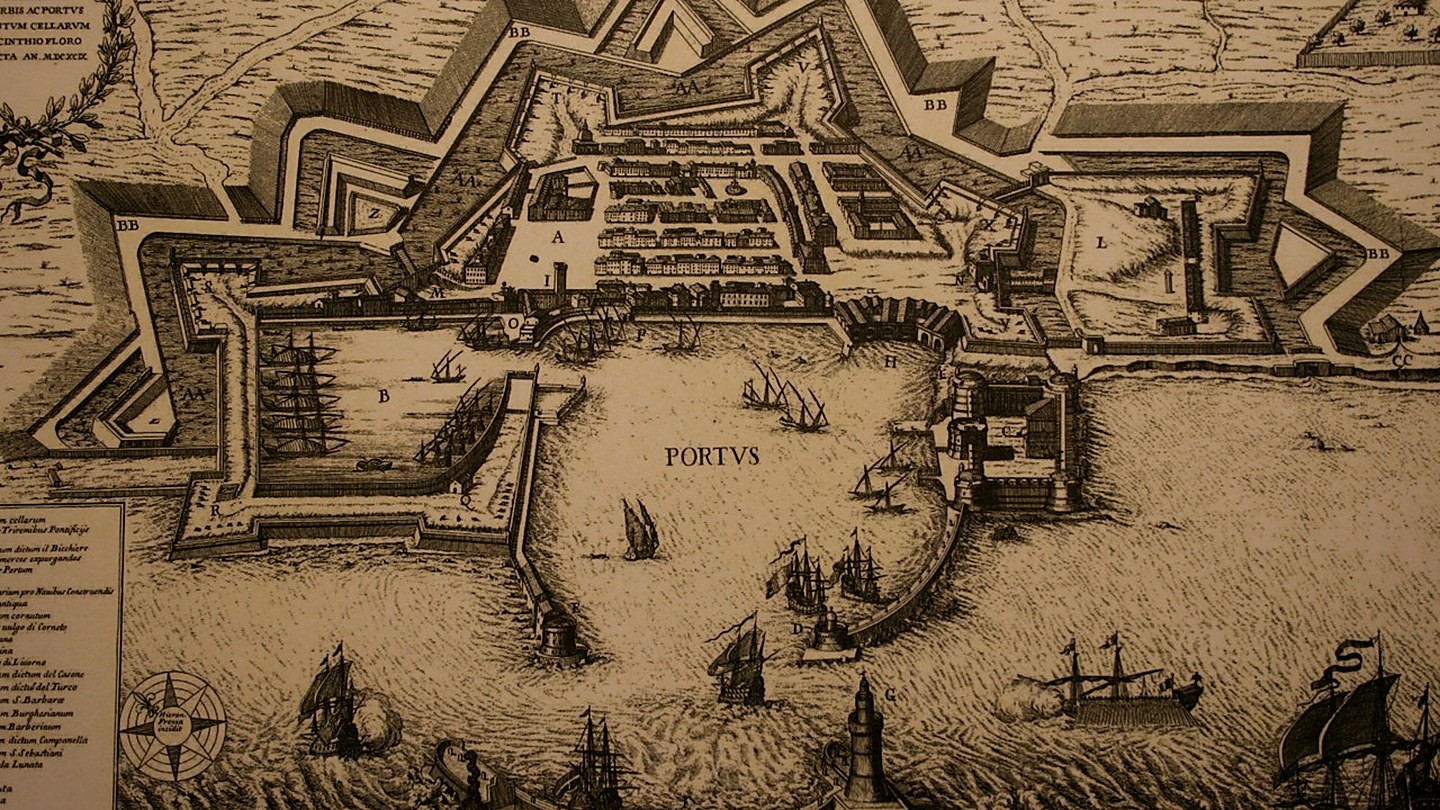 Rappresentazione storica del Porto di Civitavecchia